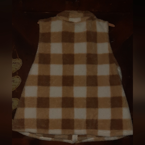 🍀3/15 Dip Woman's Plaid Fluffy Vest - Picture 6 of 6